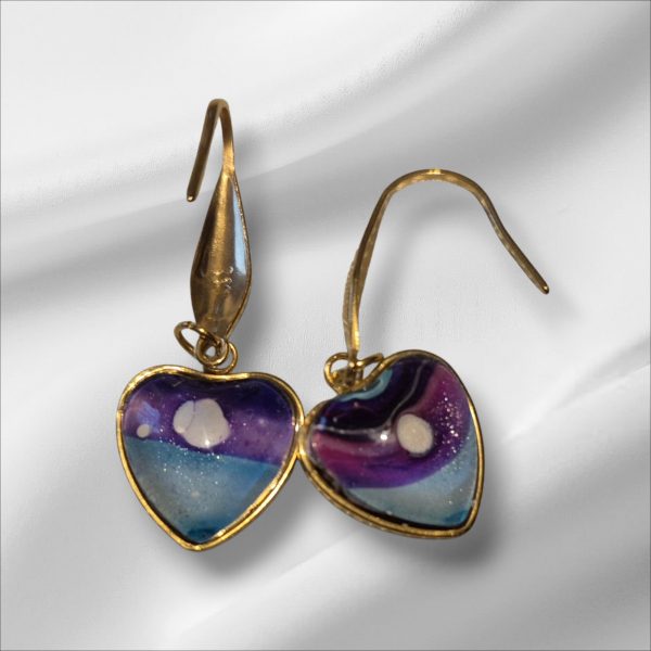 Earrings-Dot Ohrringe-Purpel Dots